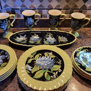 Vintage Raymond Waites China in Tropique Pattern - Please Read Description