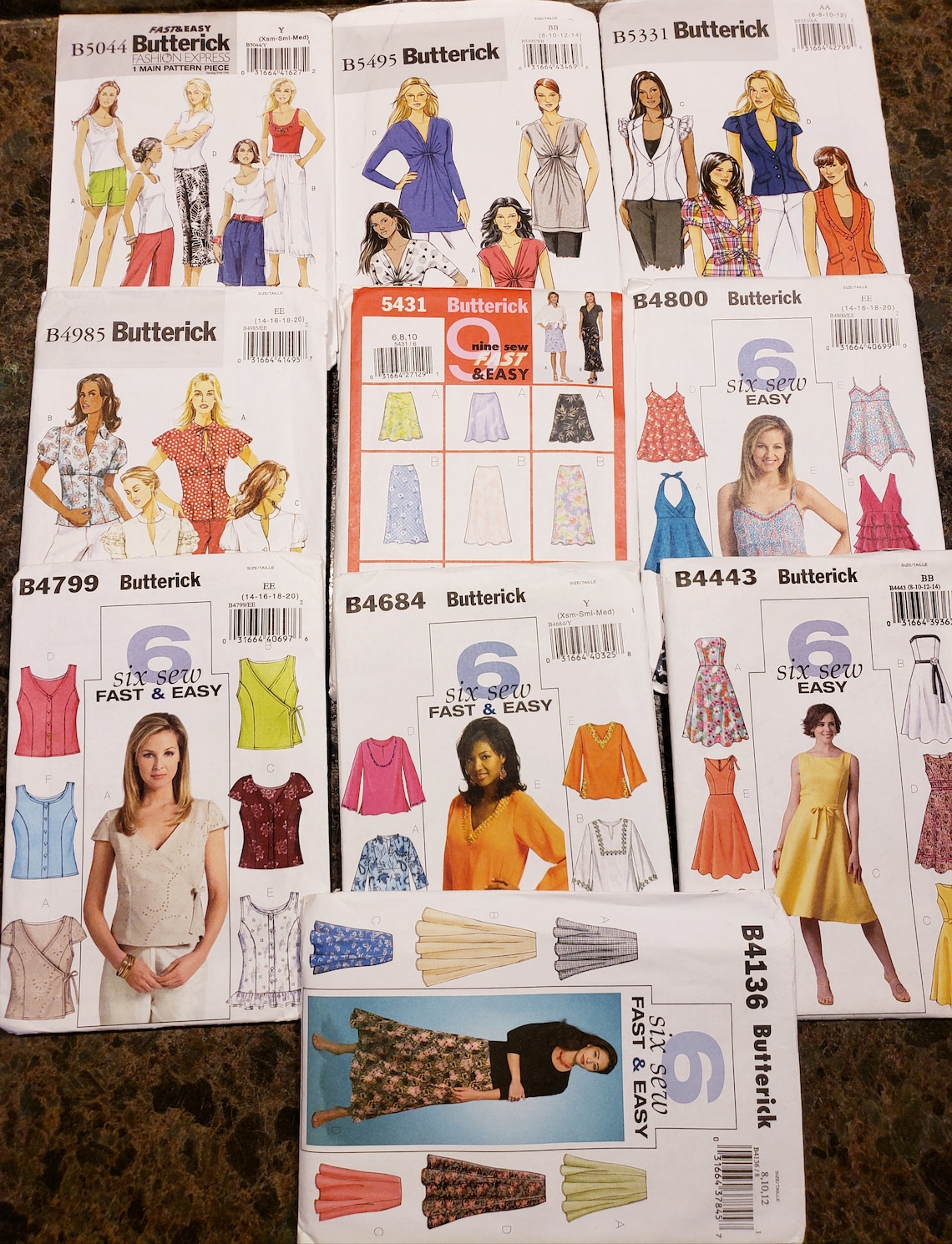 Choice of NEW Uncut Butterick Pattern One of 4136, 4443, 4684, 4799 ...