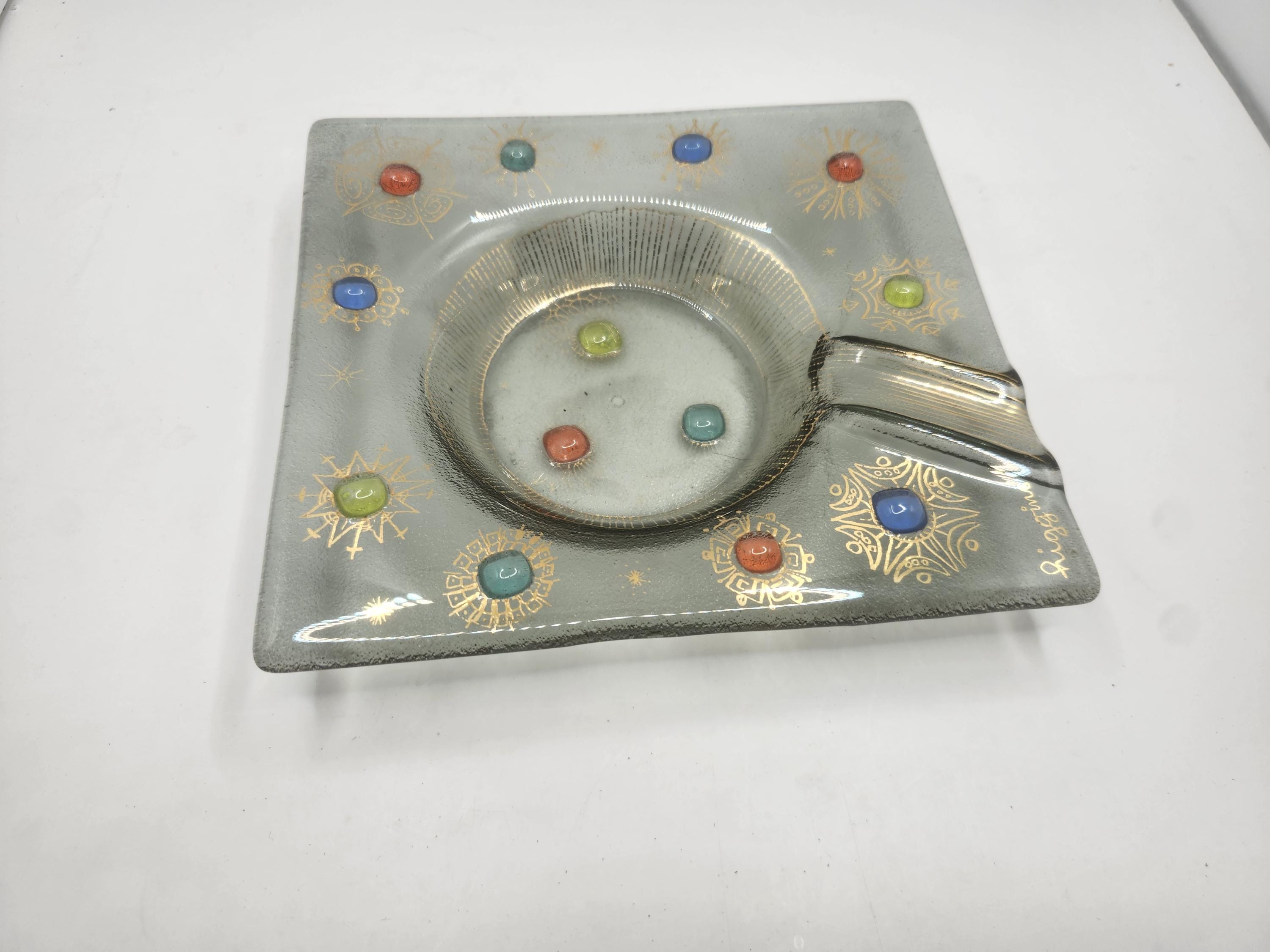 Higgins Art Glass Ashtray - Etsy