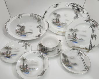 Auswahl an Vintage Kutani Ware Porzellan Stück in KUT187