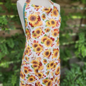 Sunflower Print Handmade Apron