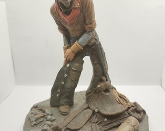 Vintage Michael GarmanTrailmaster Statue von 1985 - Signiert