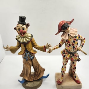 Selección de figuras de payasos de resina italiana vintage