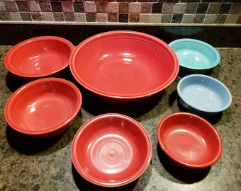 Choice of Vintage Homer Laughlin Fiesta Ware Bowls in various Sizes and Colors