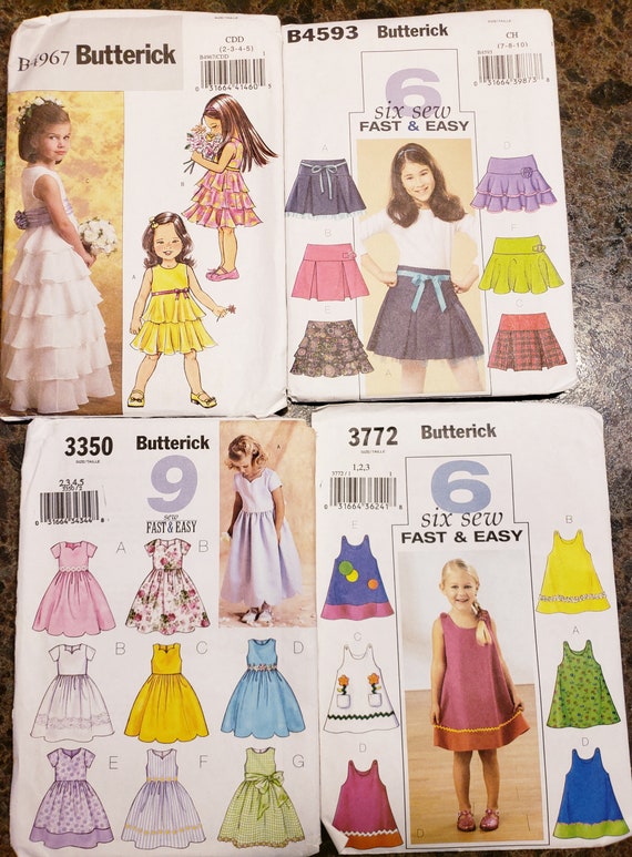 butterick toddler's children's dress 3772
