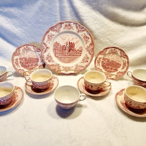 Choix d&#39;articles de transfert vintage Johnson Brothers Red Willow Ware Chine