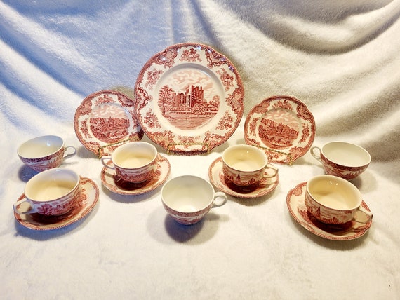 Choice of Vintage Johnson Brothers Red Willow Ware Transfer Ware