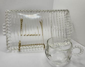 ヘーゼル アトラス「Parti-Ade」スナックセット クリアガラス 4個