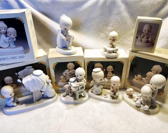 Vintage 90s PRECIOUS MOMENTS Figurine - Lord Keep Me in Teepee Top