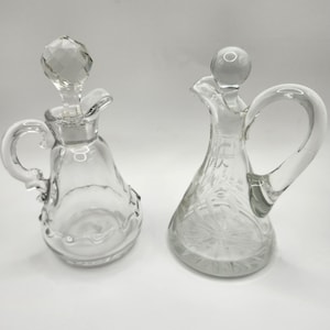 Vintage Glass Cruet - Set of 2