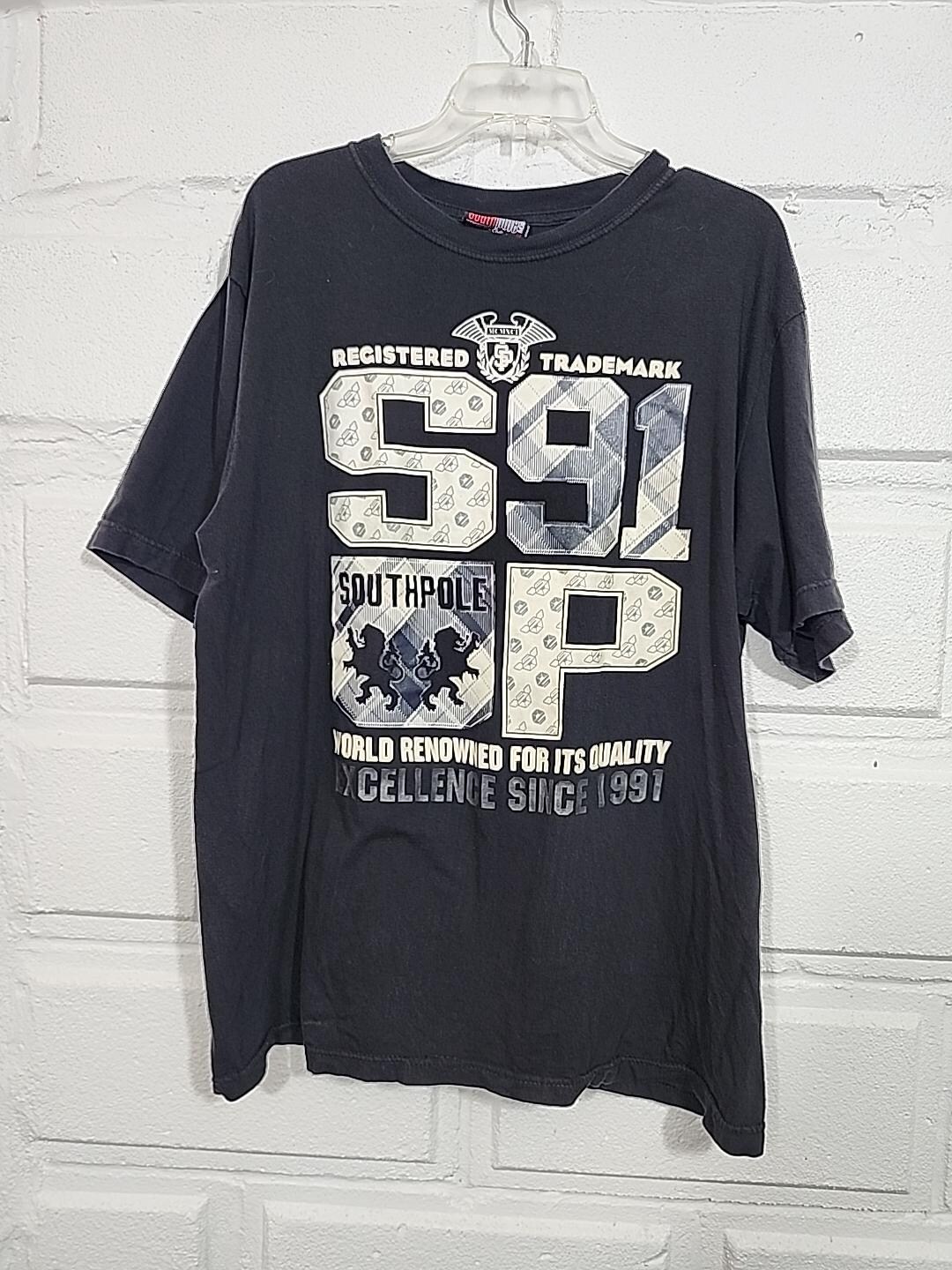 Vintage Y2K South Pole Tee Shirt Black Made in USA Men's XL - Etsy