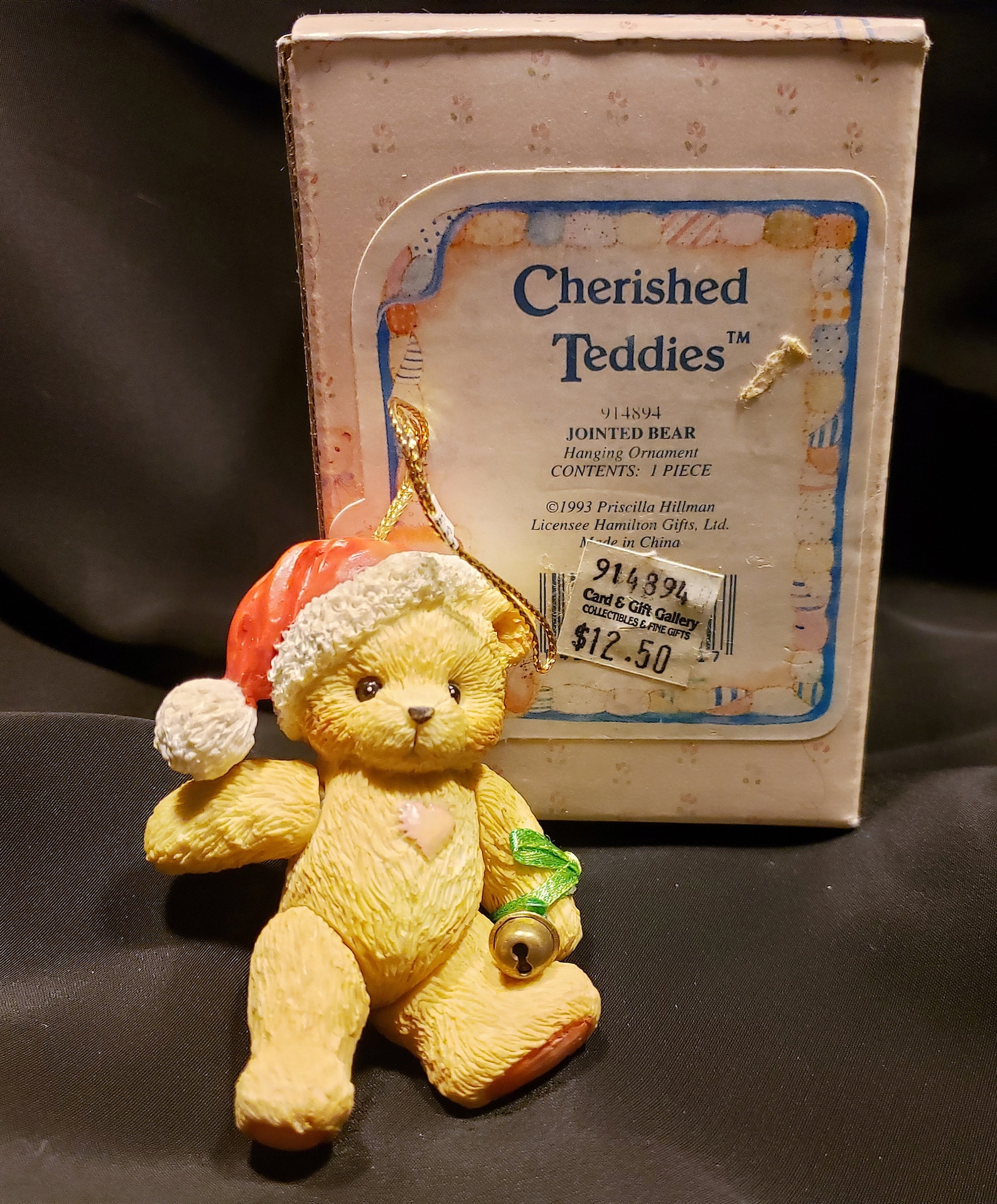 Vintage Cherished Teddies Hanging Ornament Jointed Bear Etsy