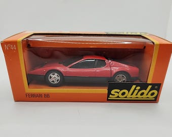 Vintage Solido Roter Ferrari 512 BB #44 Die Cast Metall 1/43 Boxed