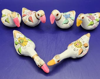 ヴィンテージ 大型 メキシコ トナラ陶器 ペリカン 鳥 ユニーク ミッド