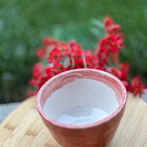 Handmade pottery bowl,  drip red bowl, soup bowl, ramen bowl, salad bowl