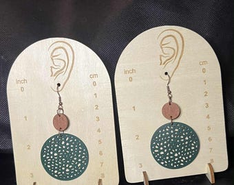 Elegant PU Leather Dangle Hypoallergenic Earrings