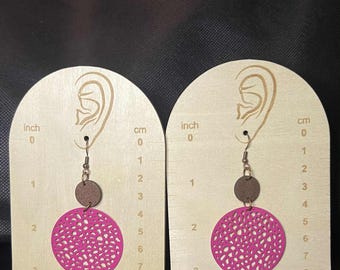 Elegant PU Leather Dangle Hypoallergenic Earrings