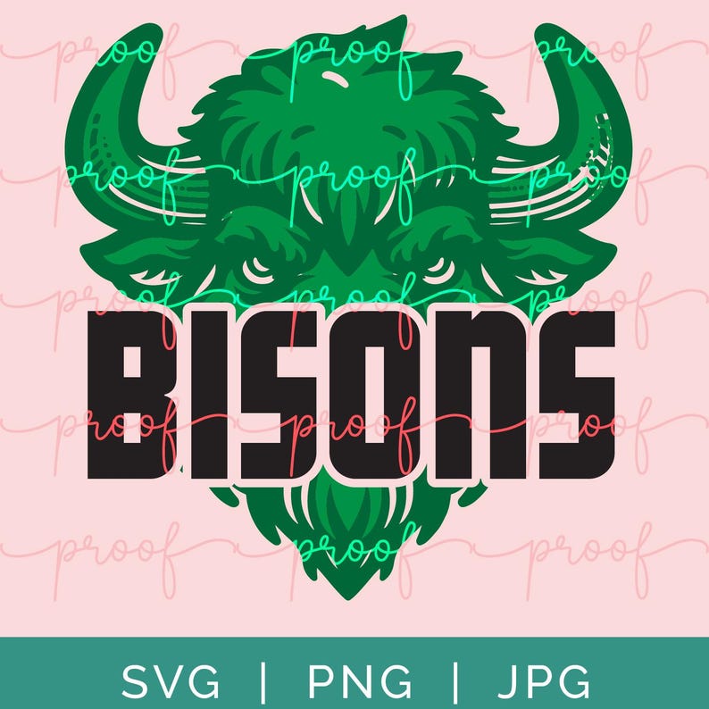 Bisons L PNG | School Spirit | Sublimation Design | DTF | Digital ...