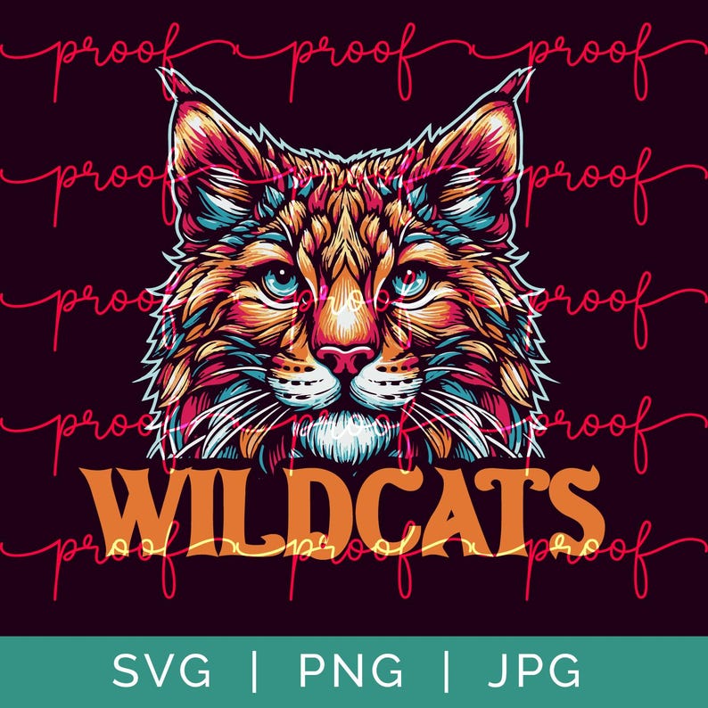 Wildcats PNG | Vibrant | School Spirit | Sublimation Design | DTF ...