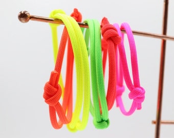 Sailing rope/surfer bracelet (5 mm) in neon colours