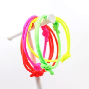 Sailing rope/surfer bracelet (5 mm) in neon colors