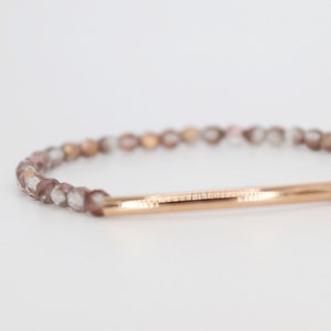 Glitzer Armbänder aus facettierten Glasperlchen in rosé/ roségold Bild 4