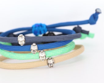 Bracelet made of sailing rope in different colors with Buddha