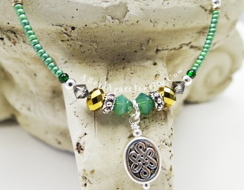 Anklet Ankle Bracelet Celtic Anklet Irish Anklet Green Etsy