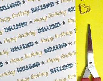 Funny rude gift wrap, Happy Birthday Bellend