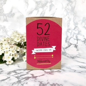 52 Divine Dates Anniversary gift, awesome couple time date ideas. Suitable for straight, gay or lesbian couples. image 2