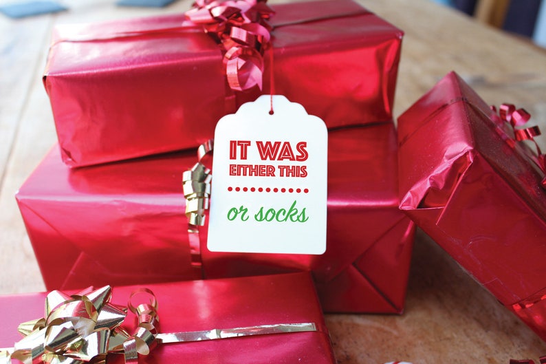 8 funny Christmas Gift Tags, Alternative honest holiday tags for Christmas gifts image 4