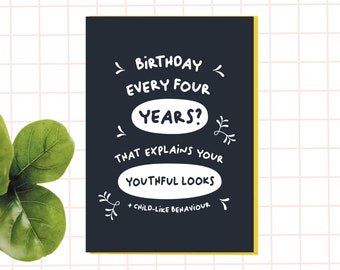 Funny Leap Year Birthday Card