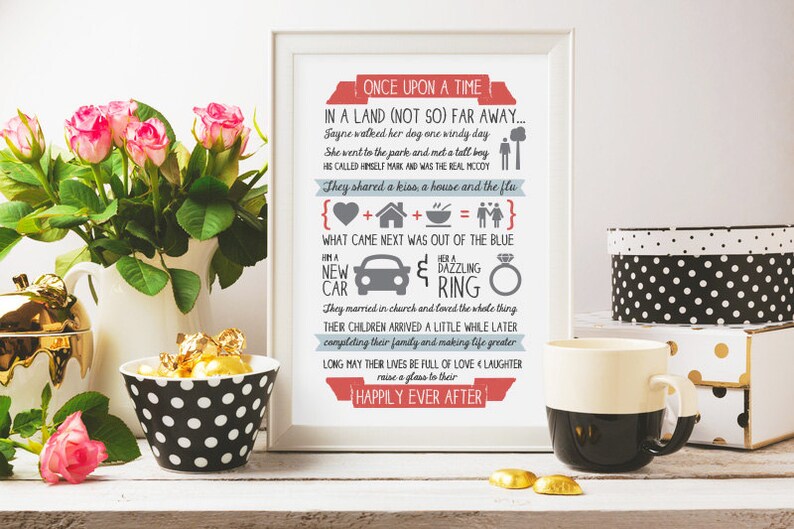 Personalised Love Story Poem Printable Pdf Cute Wedding Or Etsy