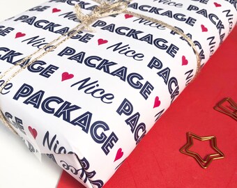 Funny Gift Wrap, Nice Package, Funny Wrapping Paper, Funny gift wrap, rude wrapping paper, Nice Package gift wrap, funny wrap, rude wrap