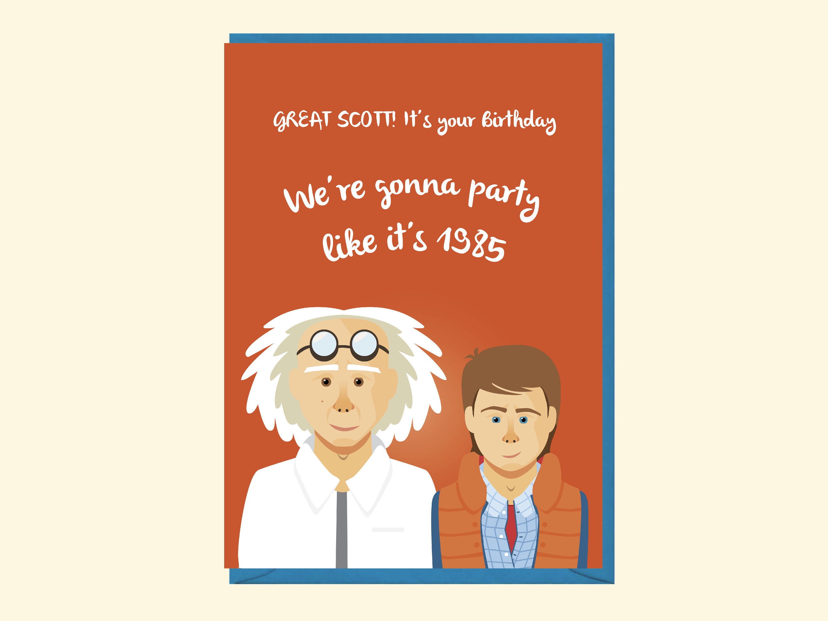 Back to the Future Birthday Card Were Gonna Party Like photo