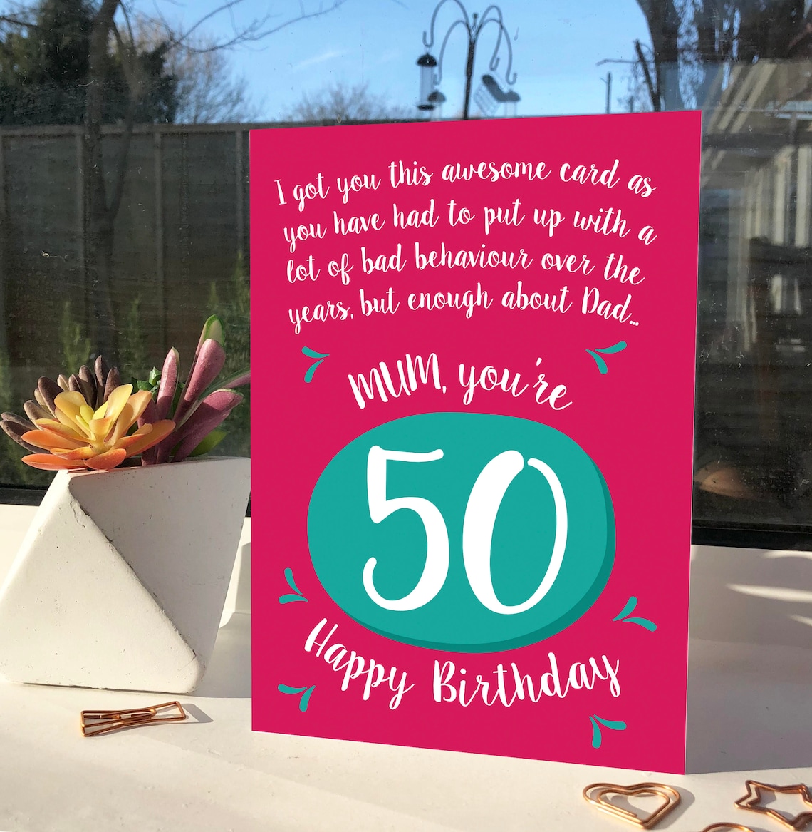 50th Birthday Cards For Mum Funny Mum 50th Birthday card You've put up with a lot of | Etsy