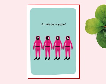 Funny Squid Games Card - Let the party begin