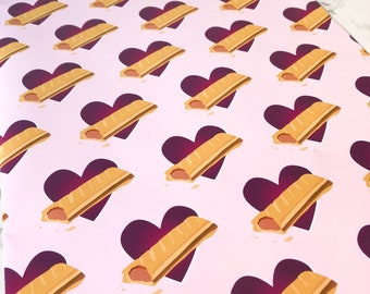 Sausage Roll gift wrap, funny sausage roll wrapping paper