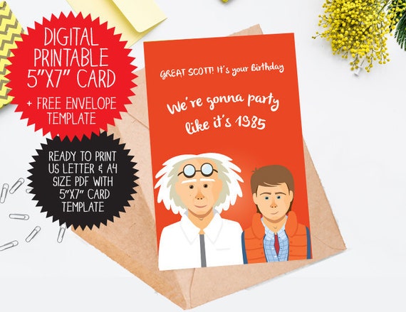 Great Scott it is Christmas Greeting Card Scott Card Marty Mcfly Card Funny Christmas Card Back to the Future Christmas Card