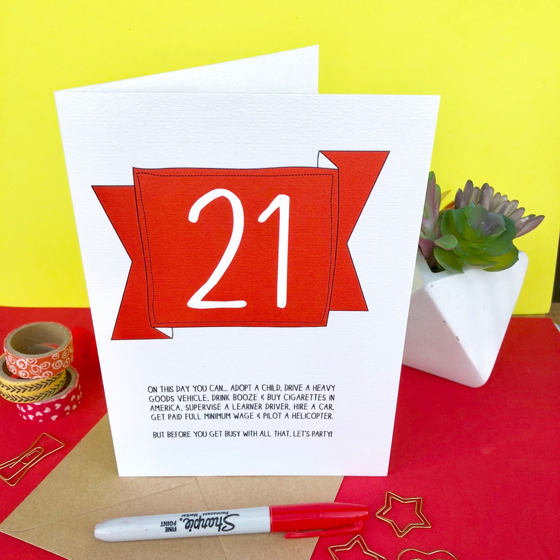 Lustige 21. Geburtstagskarte 21. Geburtstagskarte lustige Etsy