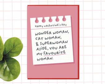 Funny Valentines Card - you are my favourite woman