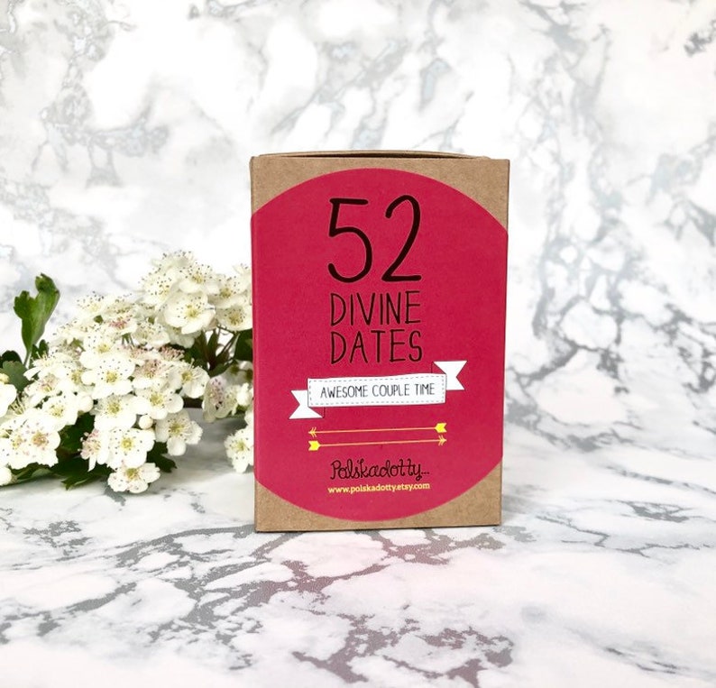 52 Divine Dates Anniversary gift, awesome couple time date ideas. Suitable for straight, gay or lesbian couples. image 2