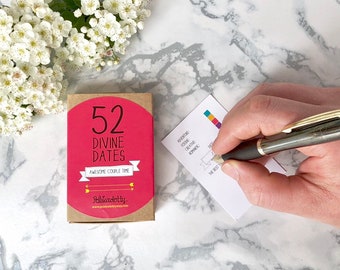 Date night ideeënkaarten. Romantisch Valentijnscadeau voor vriend of vriendin. Geschikt voor paren van hetzelfde geslacht