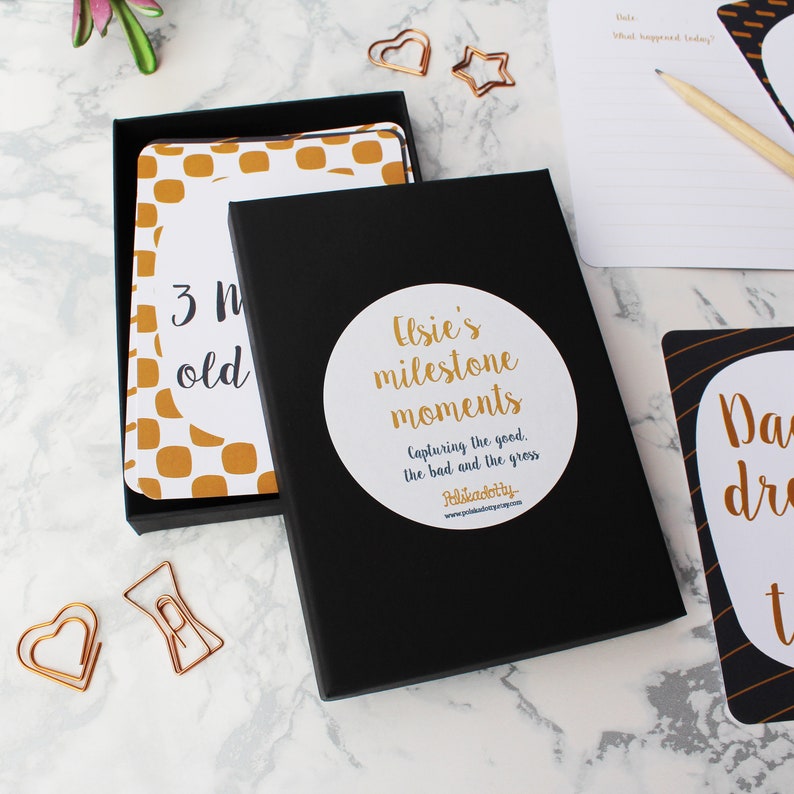 personalised alternative baby milestone cards