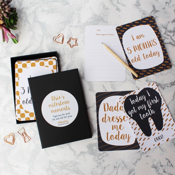 baby milestone cards etsy