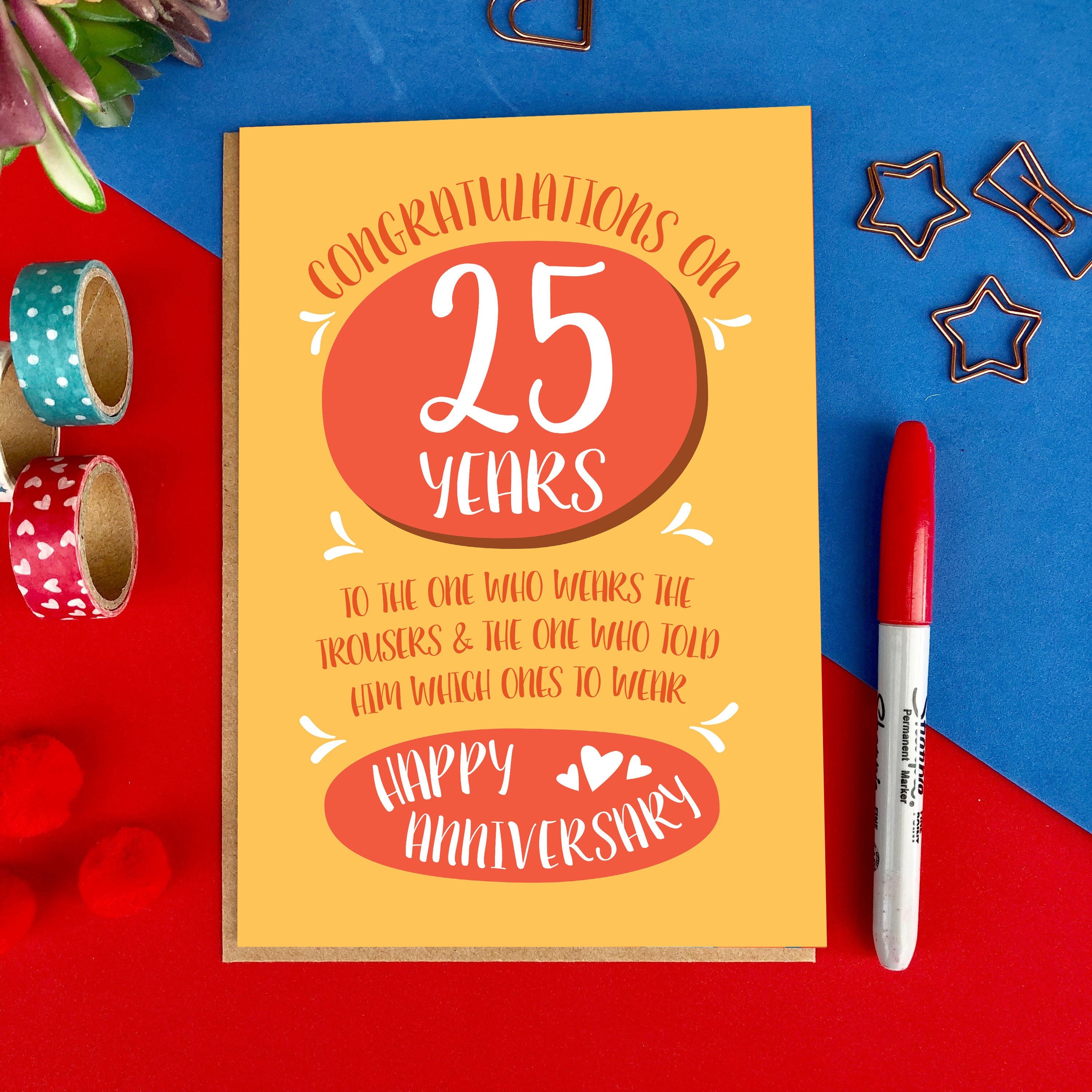 Funny 25th Anniversary Silver Wedding Card 25th Wedding - Etsy Denmark Funny 25th Anniversary Silver Wedding Card 25th Wedding - Etsy Denmark