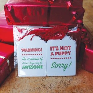 8 funny Christmas Gift Tags, Alternative honest holiday tags for Christmas gifts image 3