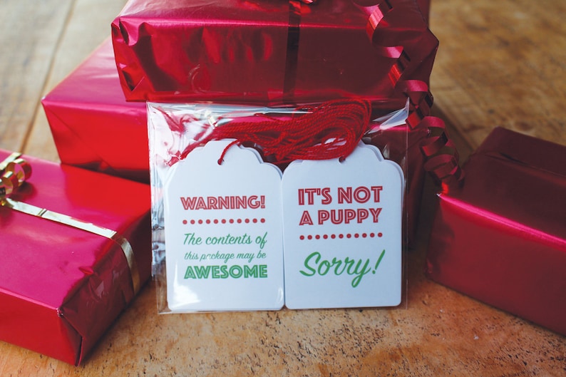 8 funny Christmas Gift Tags, Alternative honest holiday tags for Christmas gifts image 3