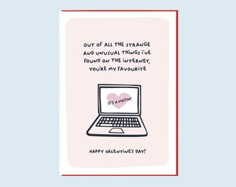 Funny Valentine card, out of all the strange and unusual things i've found on the internet, you're my favourite