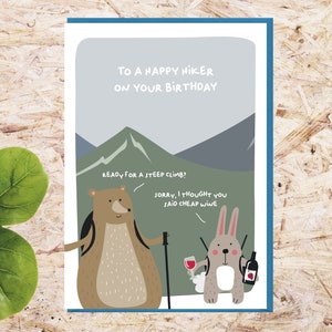 Funny Birthday card for Hiker, pun birthday card